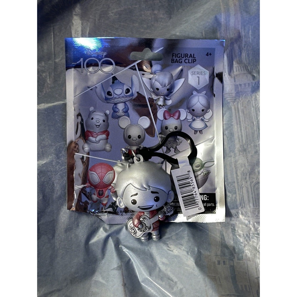 Walt Disney 100 Series 1 Figural 3D Keychain Bag Clip - Coco - Silver Miguel